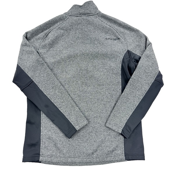 Mens Spyder Outbound Stryke Sweater Jacket Pullover Size XL Gray Black 1/2 Zip - Picture 9 of 10
